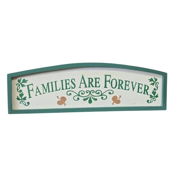 Families Are Forever Decorative Wooden Wall Plaque Green - Picture 1 of 10